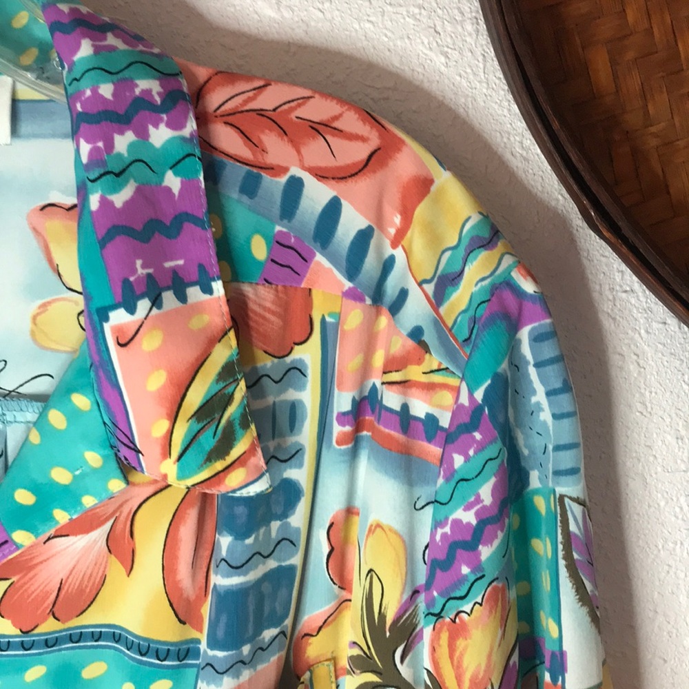 Vtg Polyester Statement Blouse - image 4